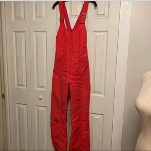 Vintage Pink Snow Bibs